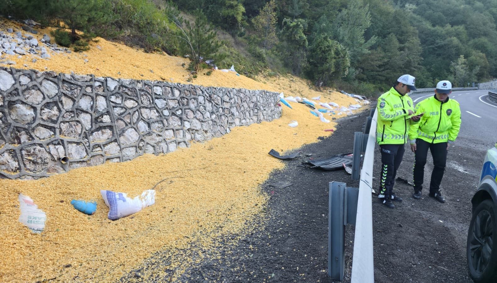 bursada hayvan yemi yuklu tir devrildi iki kisi agir yarali 9CAwNwJT